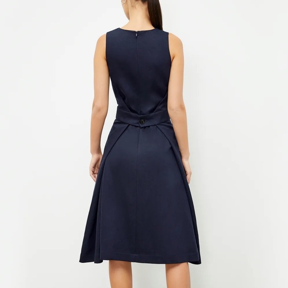 M.M.Lafleur Navy Estela A-Line Sleeveless Dress Everyday Twill | 4 - Picture 8 of 9
